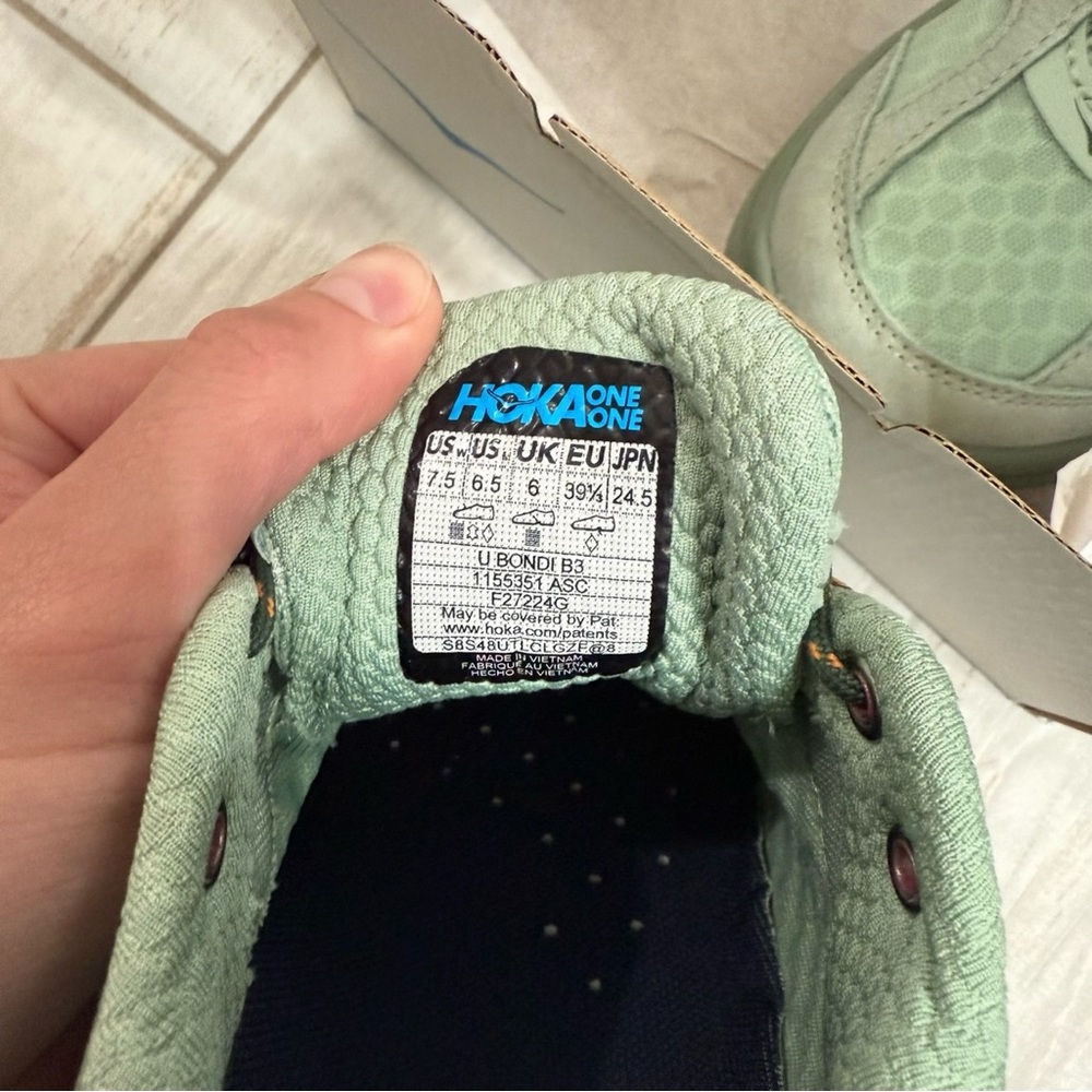 Hoka Bondi B3 Women’s Sneaker Size 7.5 Aloe Vera Succulent - Picture 6 of 8